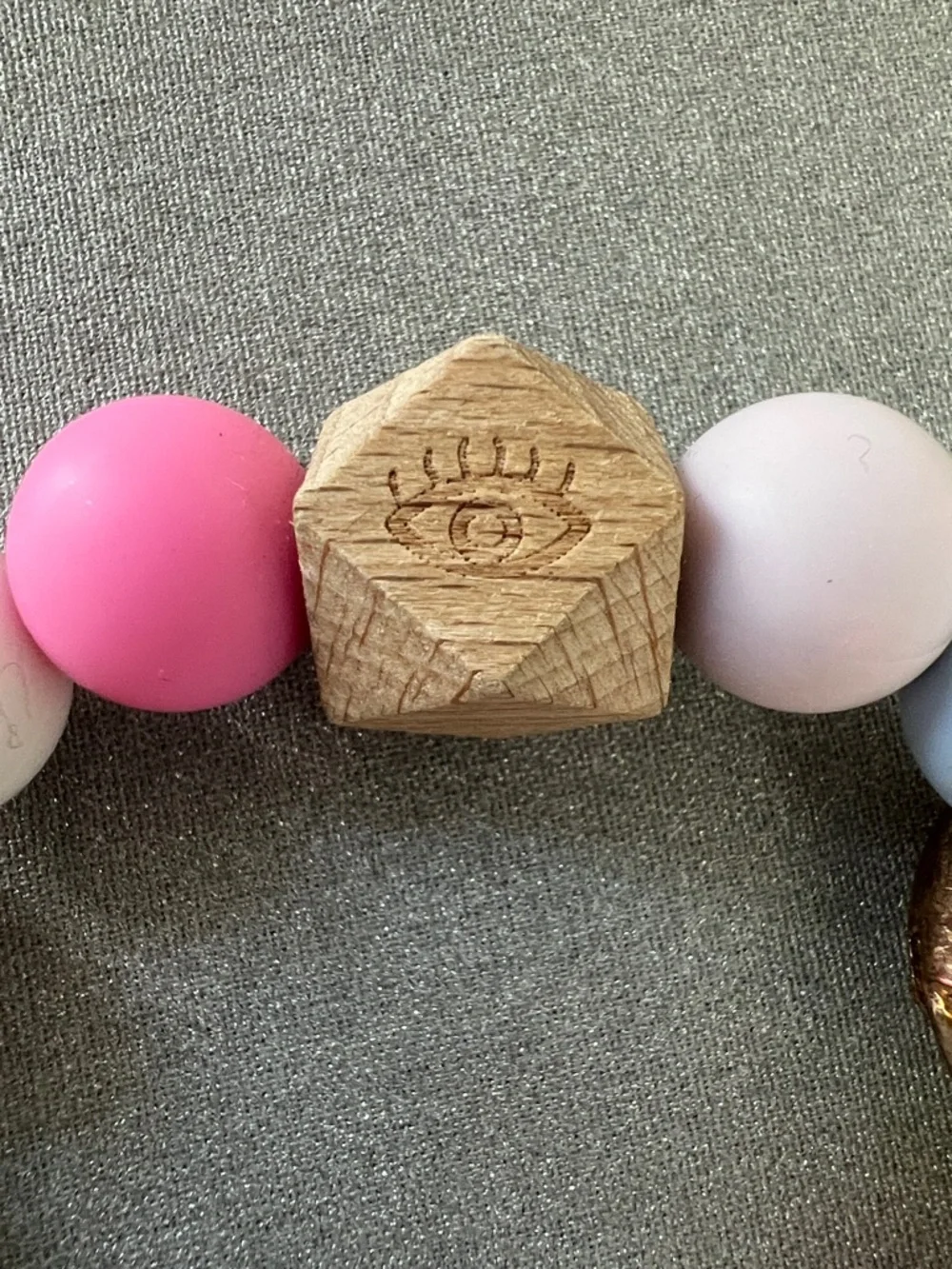 Women’s Wooden Bead 3.5” Bracelet Pastel Tassel Keyring - Multicolor